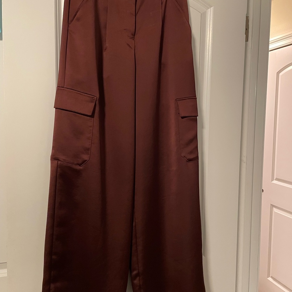 Express Wide Leg Satin Pant
